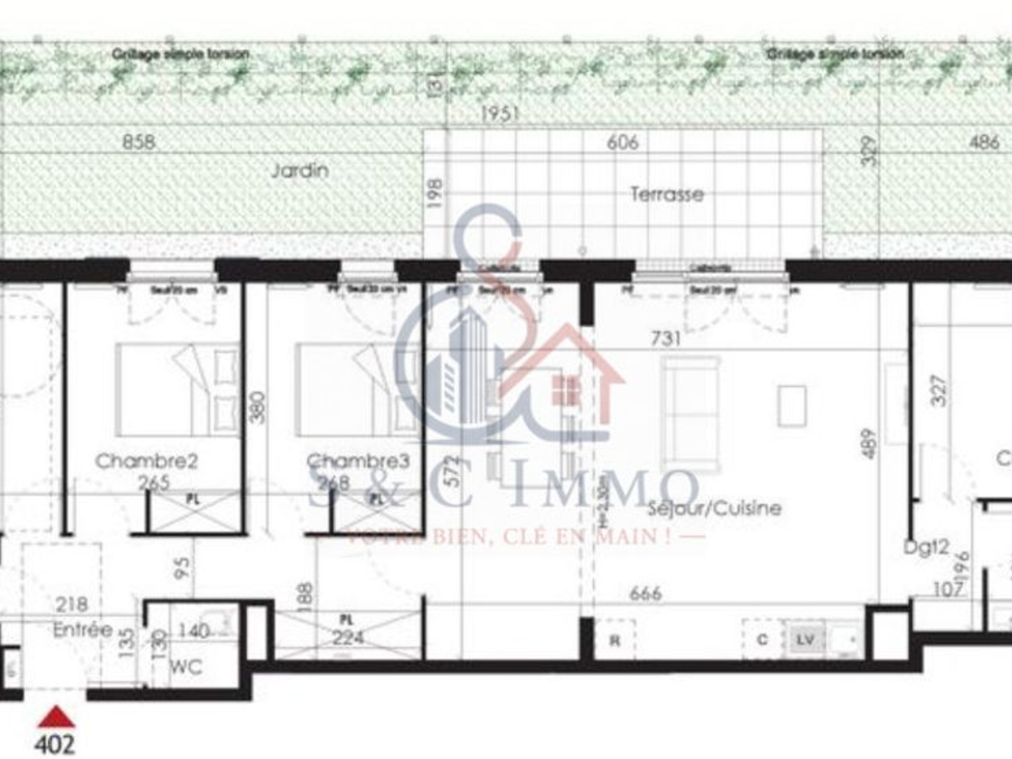 Appartement à vendre - 5 pièces - 66m2 - Chambourcy (78240)