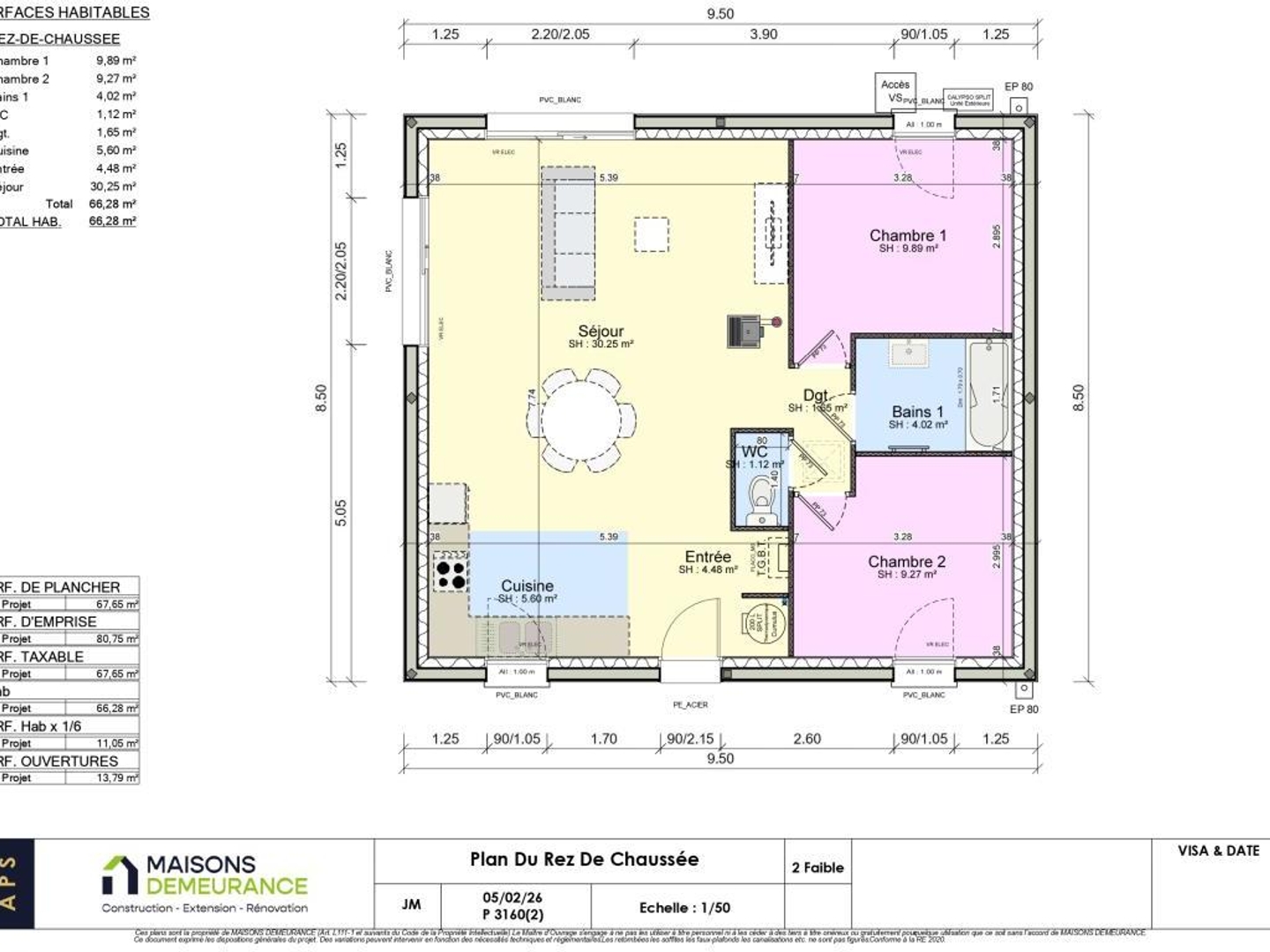 Maison à vendre - 3 pièces - 66m2 - Pleudihen-Sur-Rance (22690)