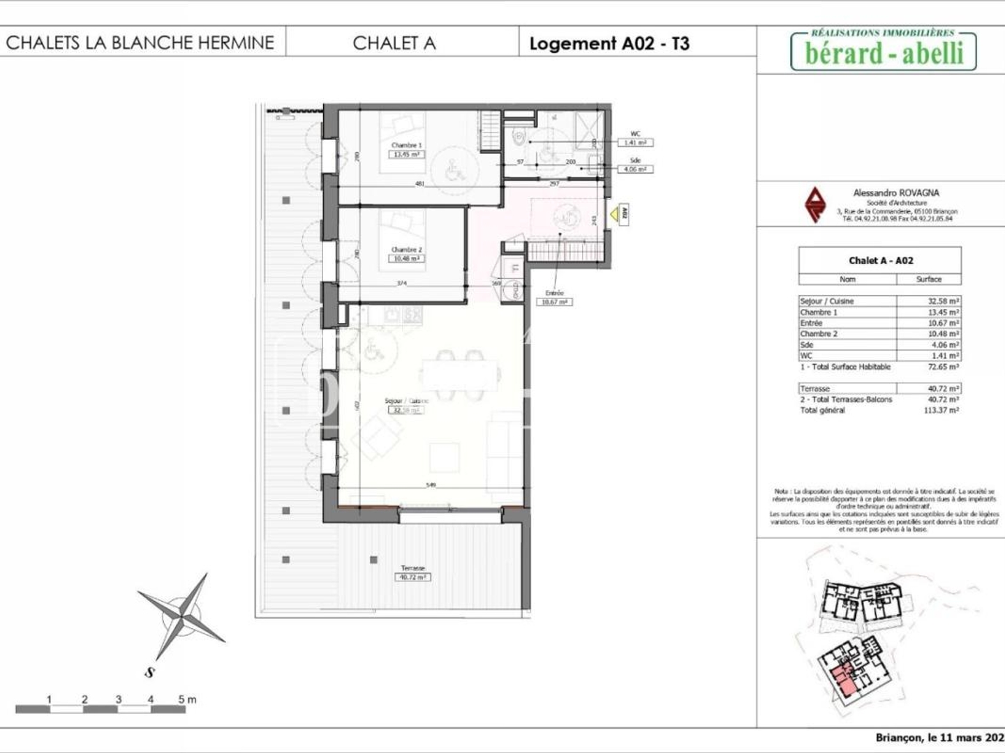 Appartement à vendre - 3 pièces - 72m2 - La Salle-Les-Alpes (05240)