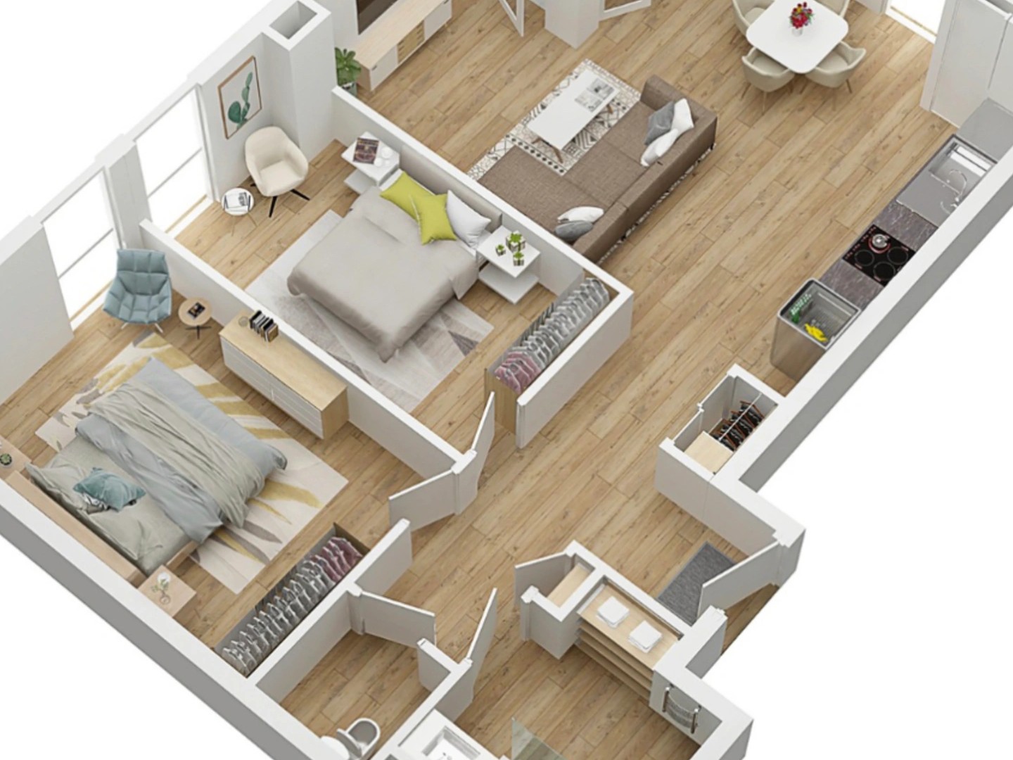 Appartement 3 pièces 63 m²