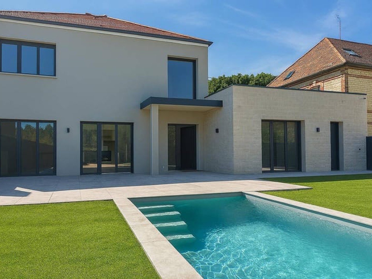 Maison neuve 4 chambres avec piscine proche centre troyes