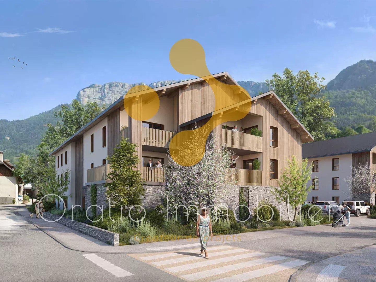 T2 dernier étage, proche du centre du village