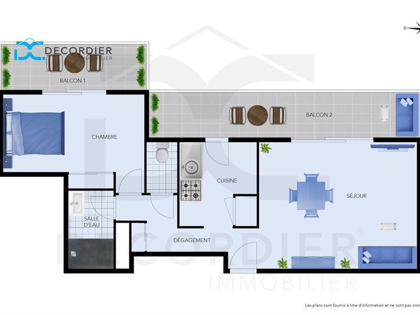 Appartement à vendre - 2 pièces - 50m2 - Évian-Les-Bains (74500)