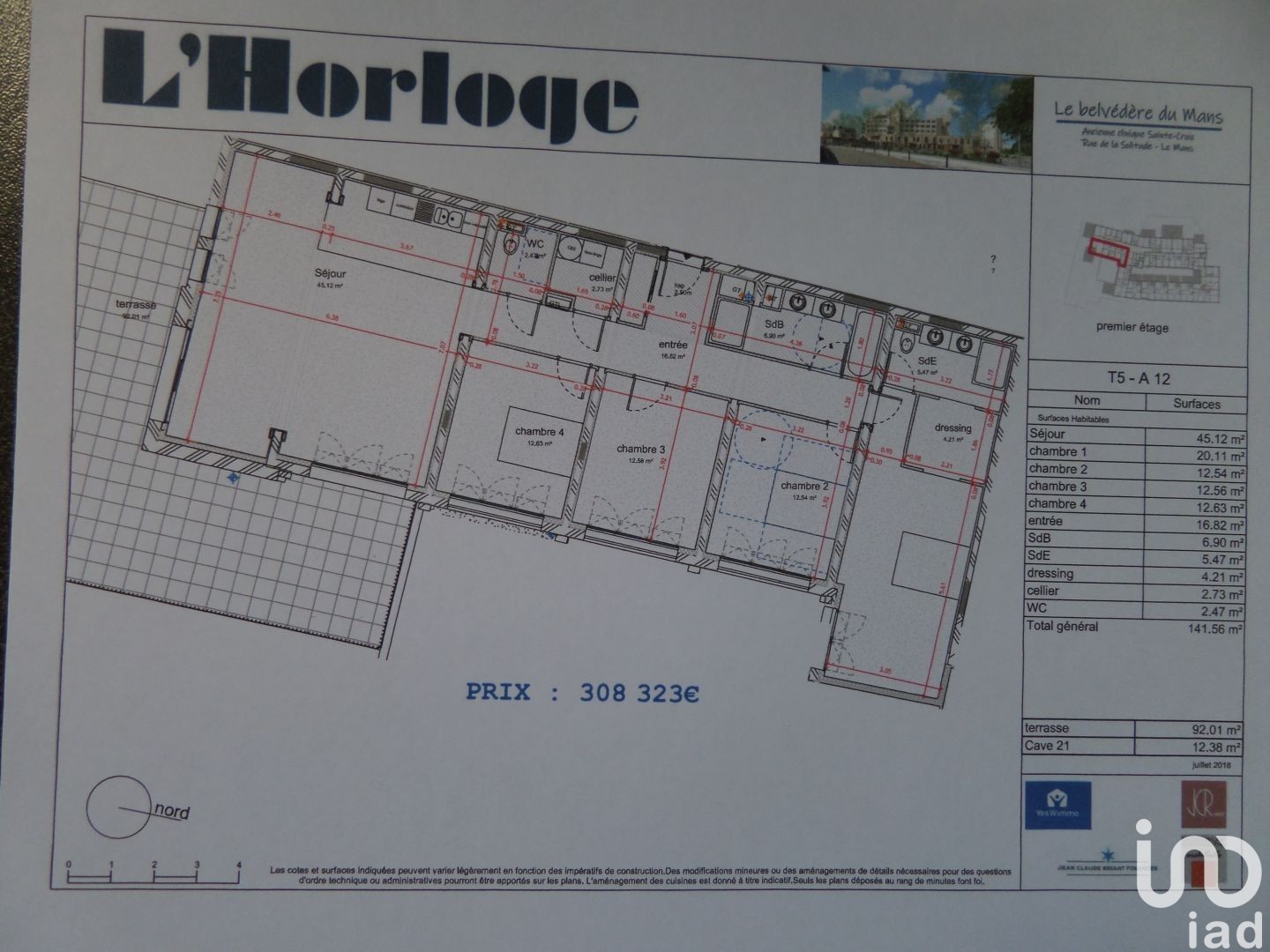 Appartement à vendre - 5 pièces - 141m2 - Le Mans (72000)