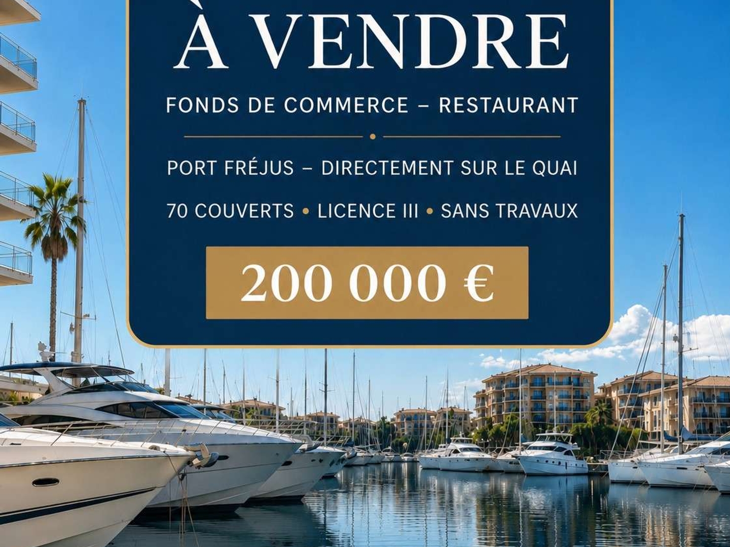 Vente restaurant Port Fréjus | Emplacement N°1