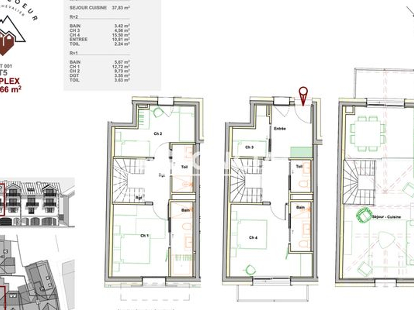 Appartement à vendre - 5 pièces - 110m2 - Saint-Chaffrey (05330)