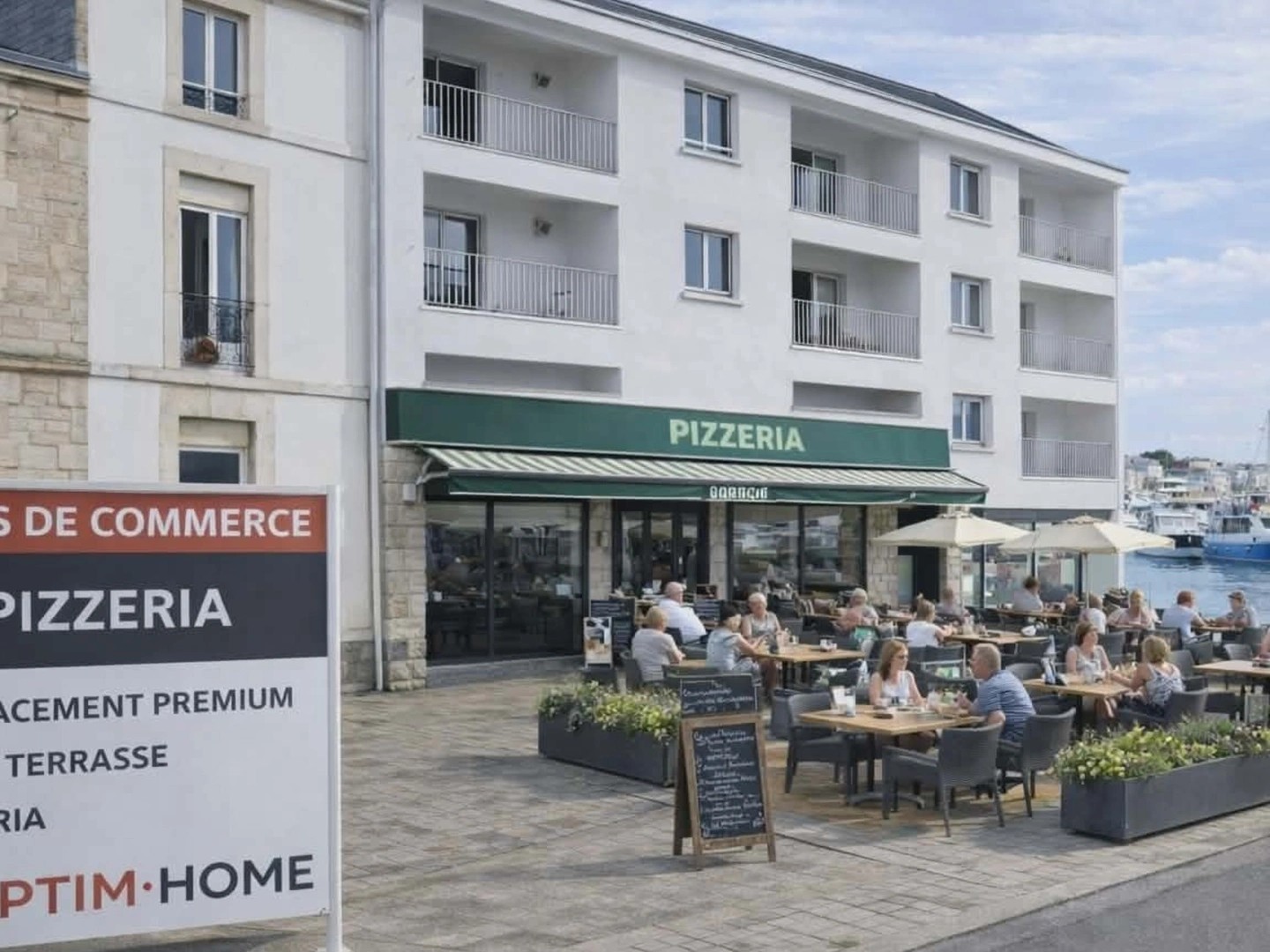 Fonds de commerce - Emplacement premium face au port - Fort potentiel de développement - Grande terrasse - La Turballe