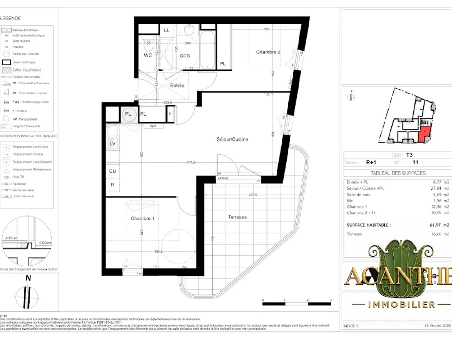 Appartement à vendre - 3 pièces - 62m2 - Mauguio (34130)