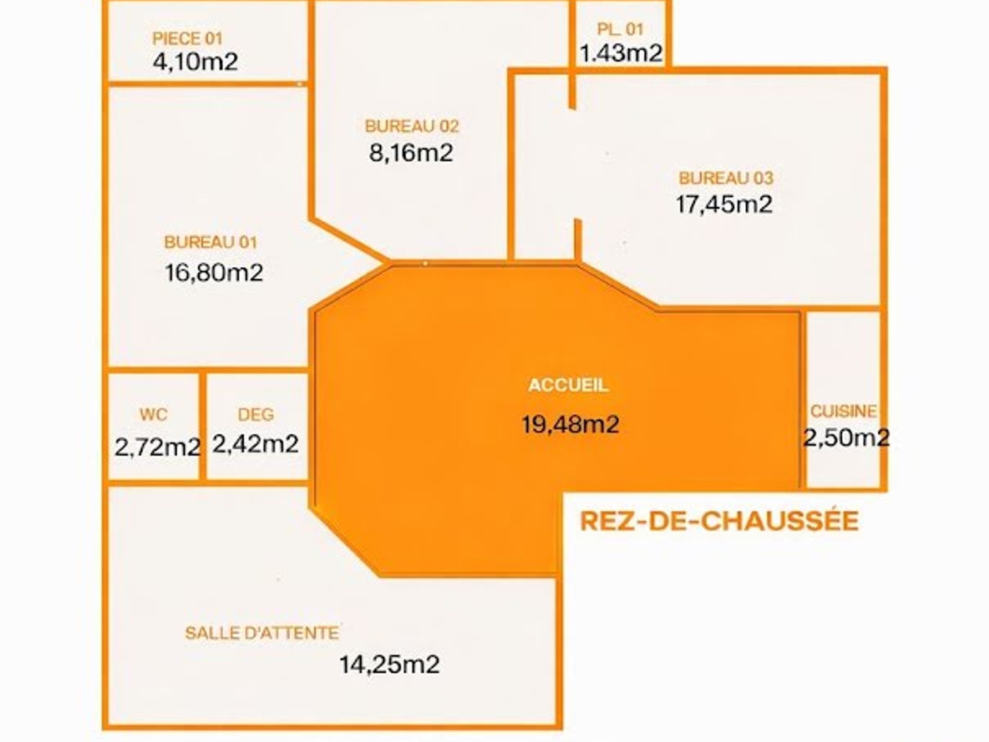 Local 5 pièces 89 m²