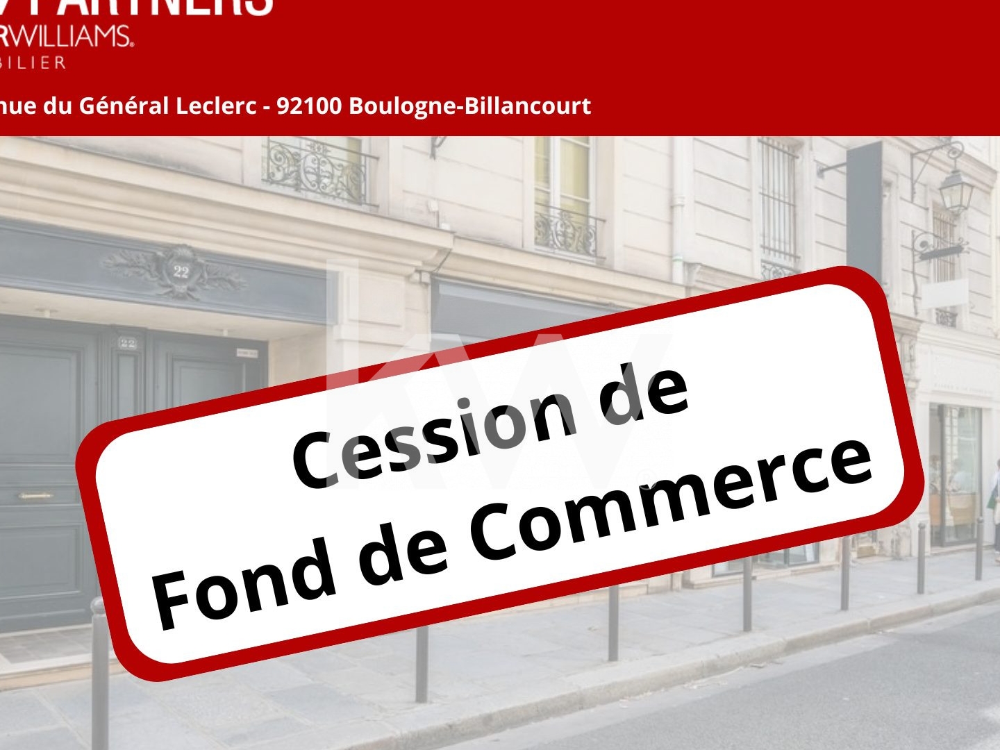 Fonds de commerce 70 m²