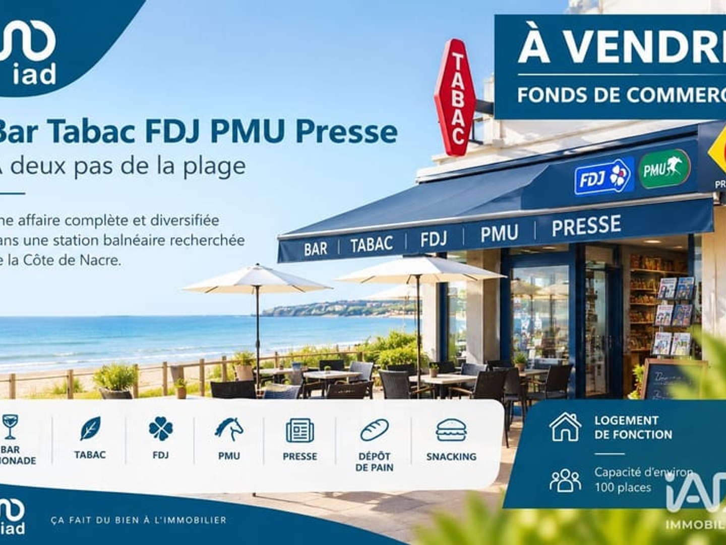 Vente Bar-tabac 140 m²