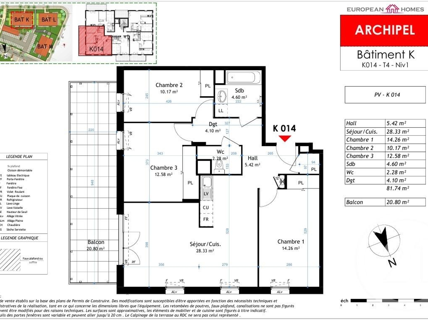 Appartement à vendre - 4 pièces - 82m2 - La Verpillière (38290)