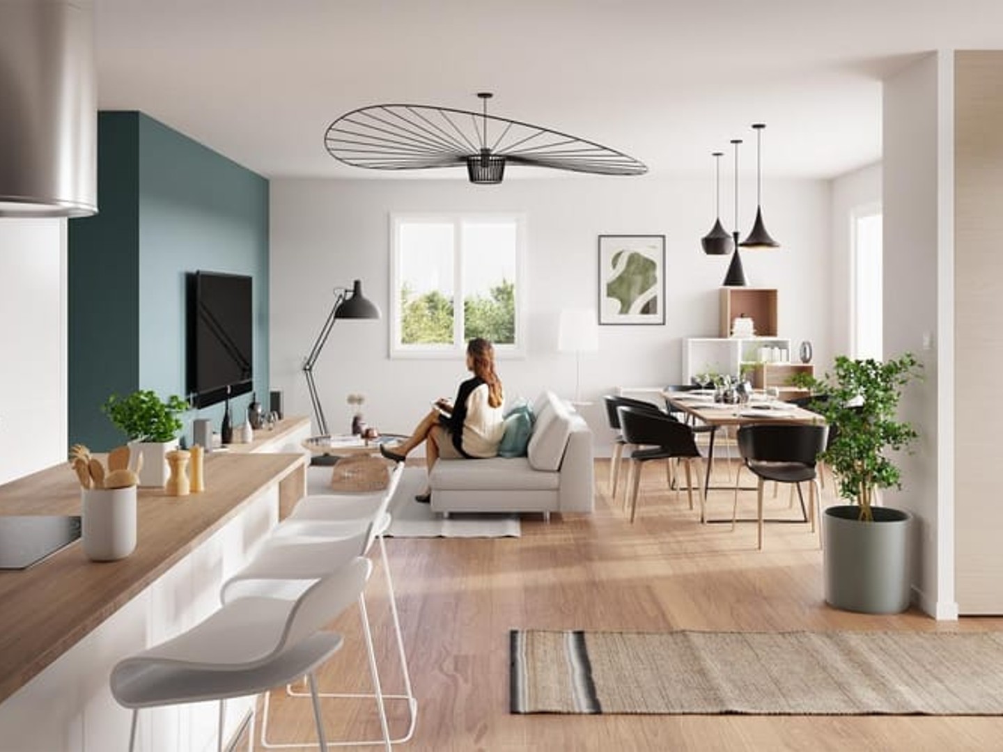 Appartement en attique de plain-pied