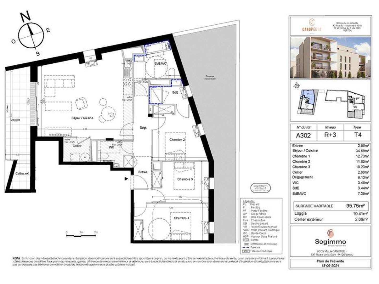 Appartement 4 pièces 96 m²