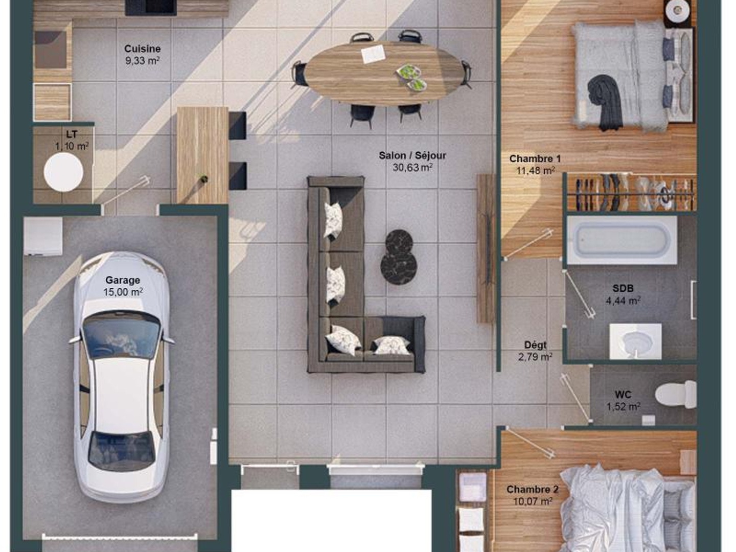Maison à vendre - 71m2 - Coux (17130)