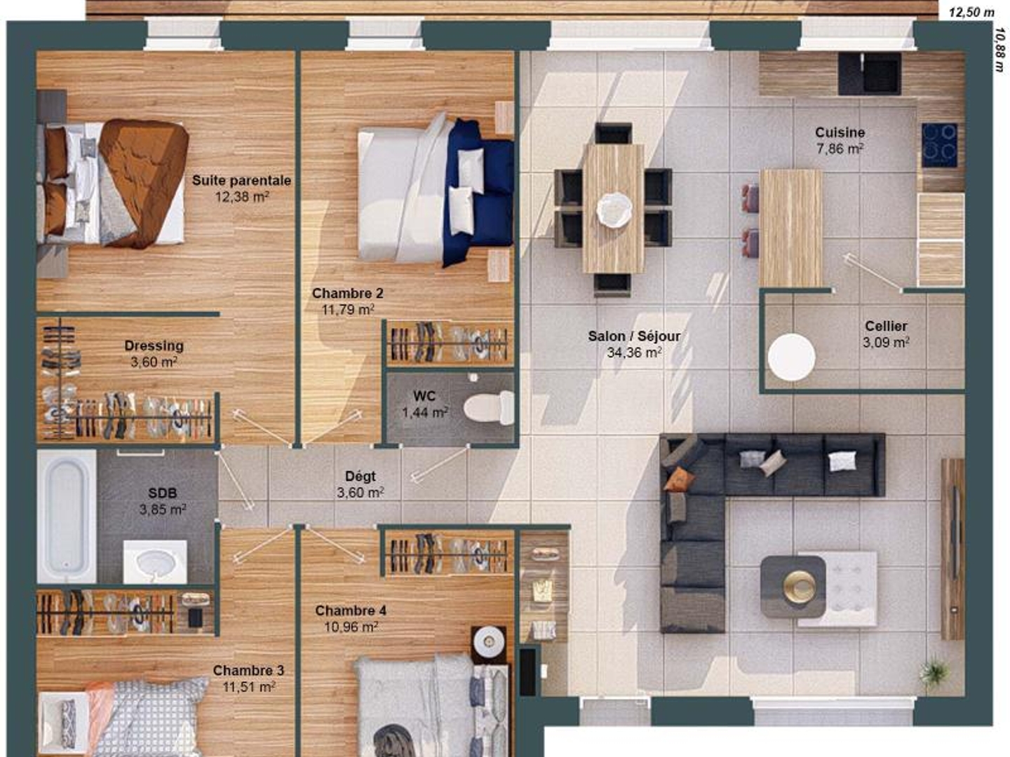Maison à vendre - 104m2 - Mérignac (16200)