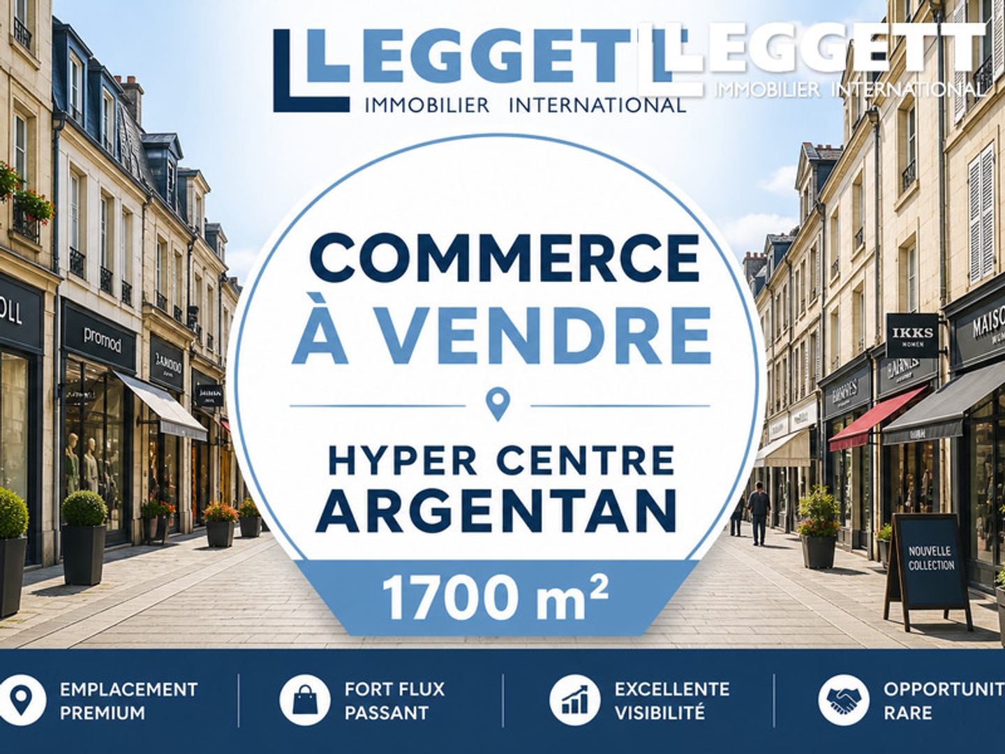 NORMANDIE, ARGENTAN ? Emplacement N°1 : Ensemble Commercial de 1 700 m² avec Forte Visibilité