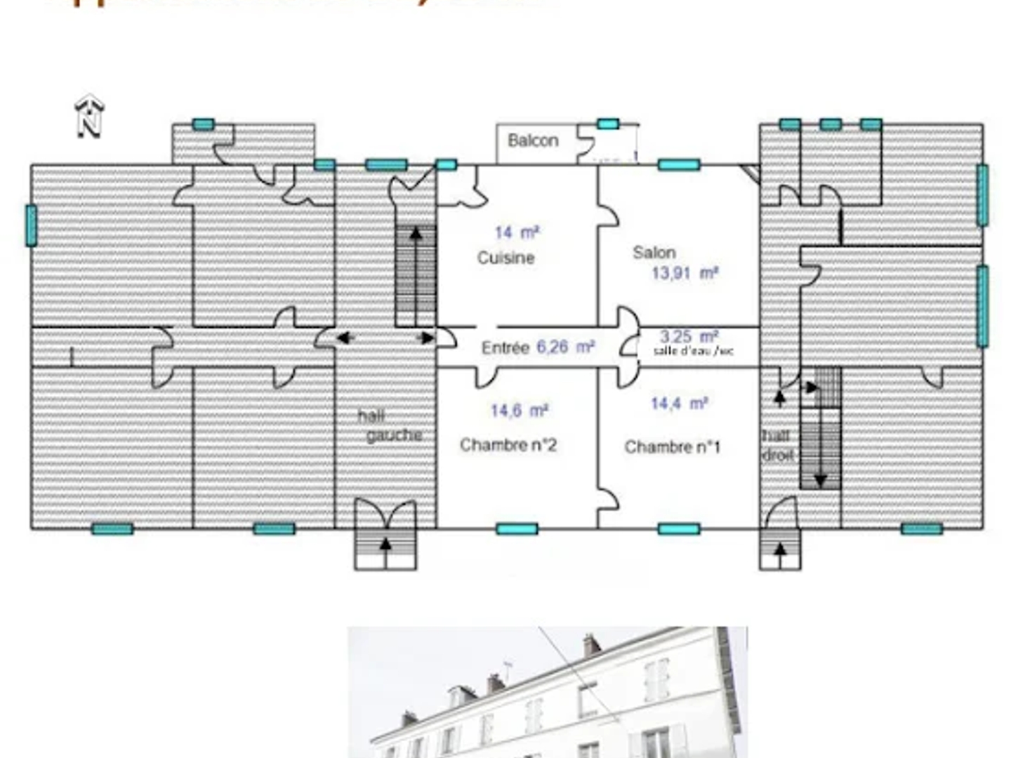 Appartement 3 pièces 68 m²