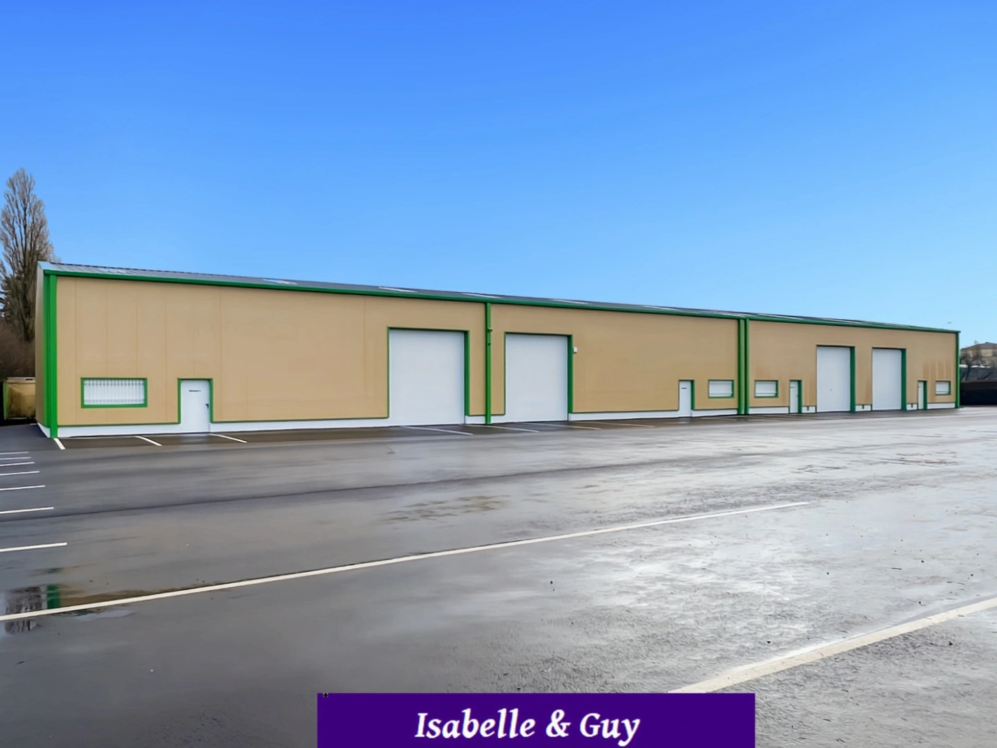 Zone industrielle, bâtiment entrepôt de 1 000 m²