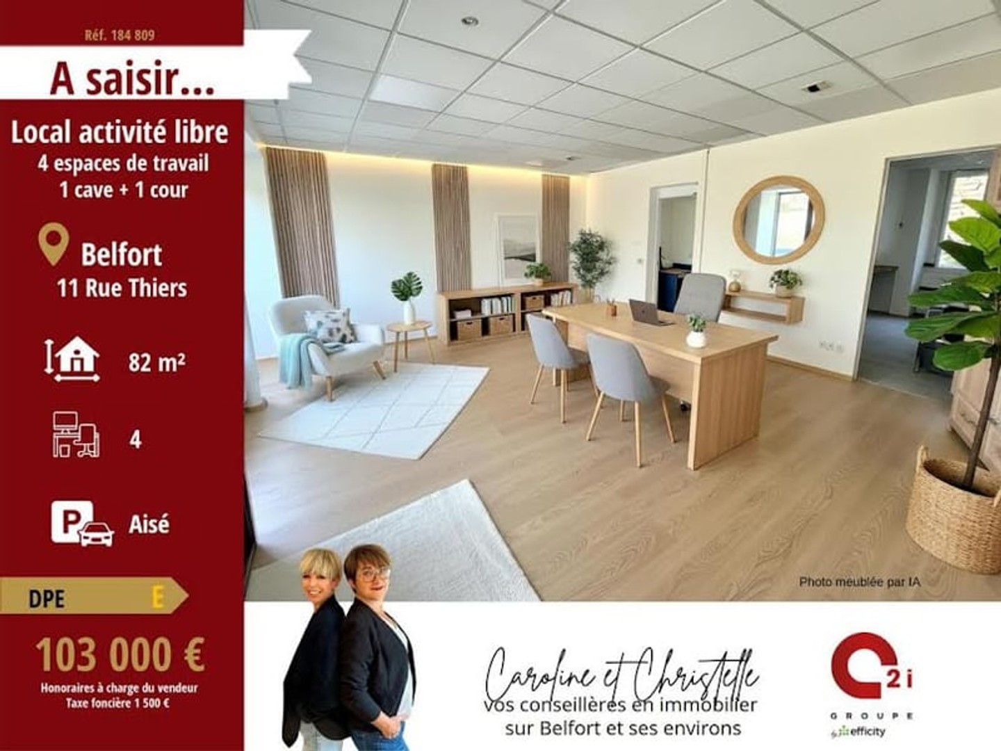 Local commercial 4 pièces 81 m²