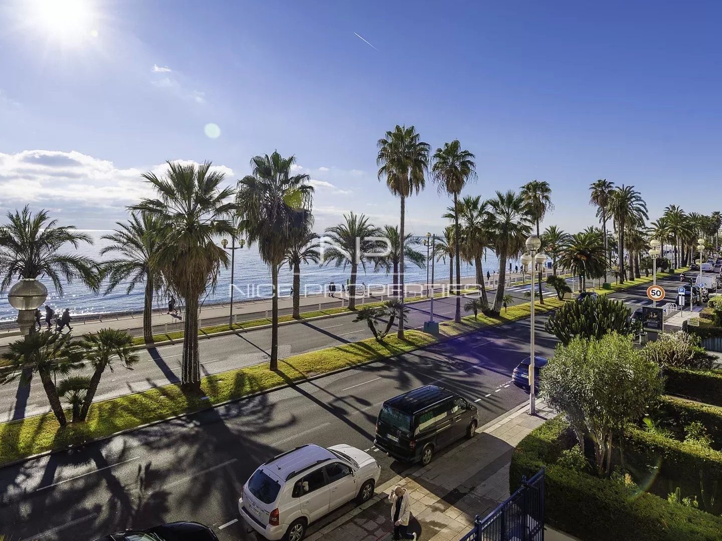 Promenade des Anglais, beau 3 pièces sur terrasse vue mer