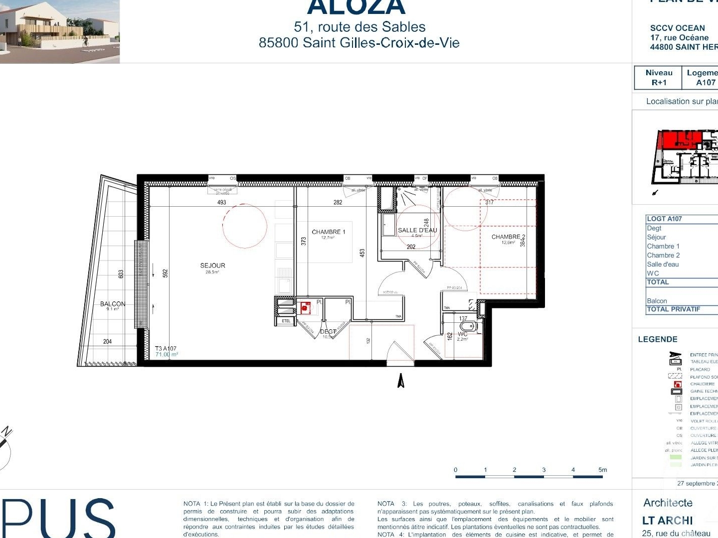 Appartement à vendre - 3 pièces - 71m2 - Saint-Gilles-Croi... (85800)