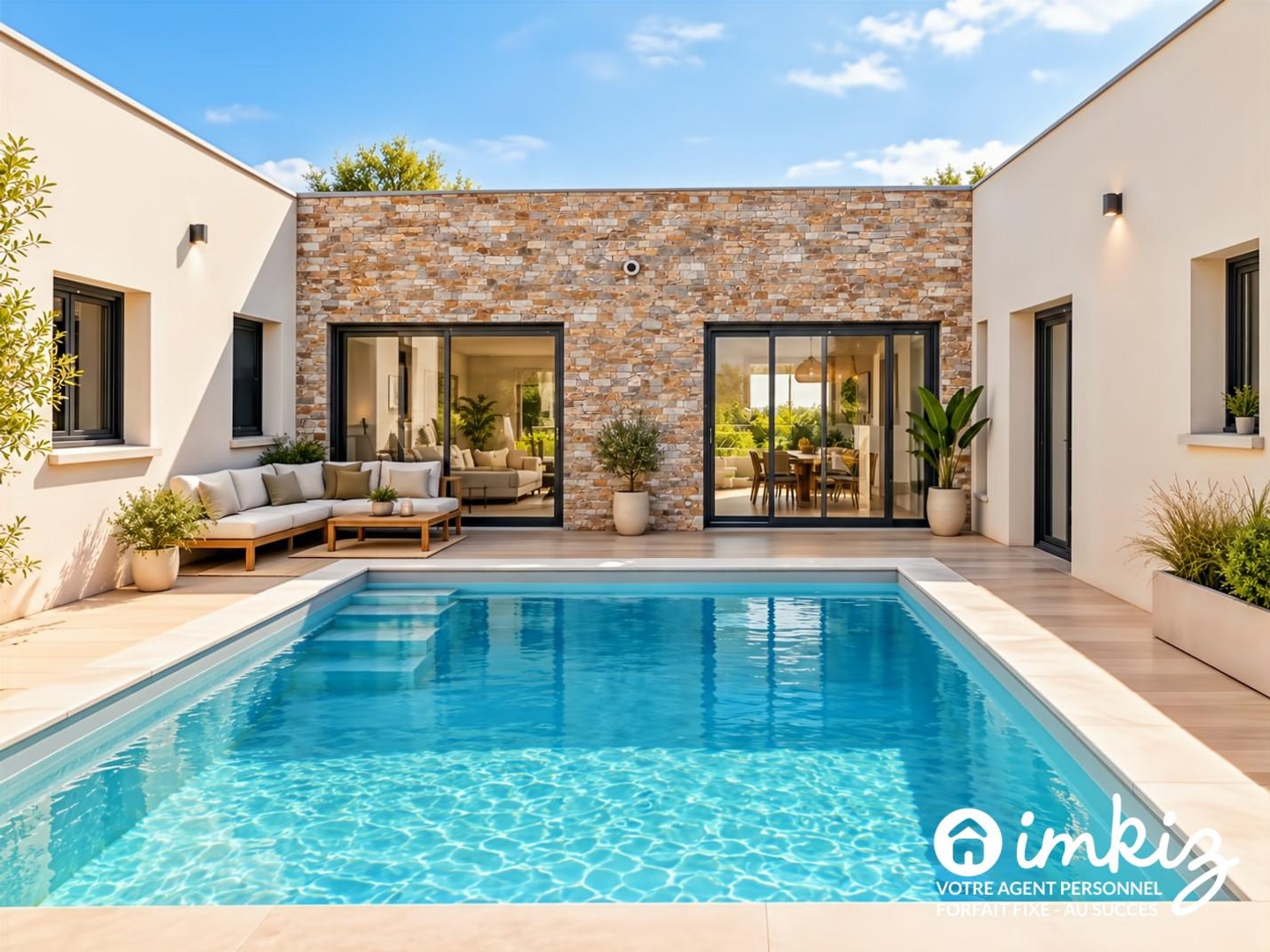 Maison contemporaine 6 pièces avec piscine