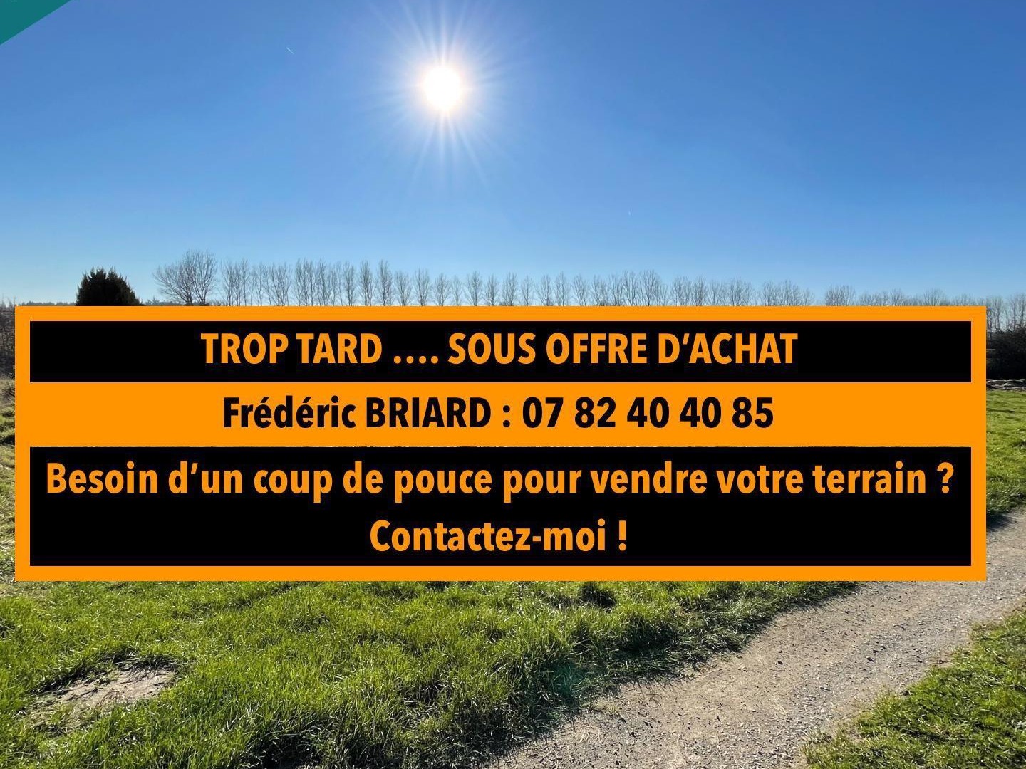 Terrain agricole borné 820m2. Les Sables d'Olonne
