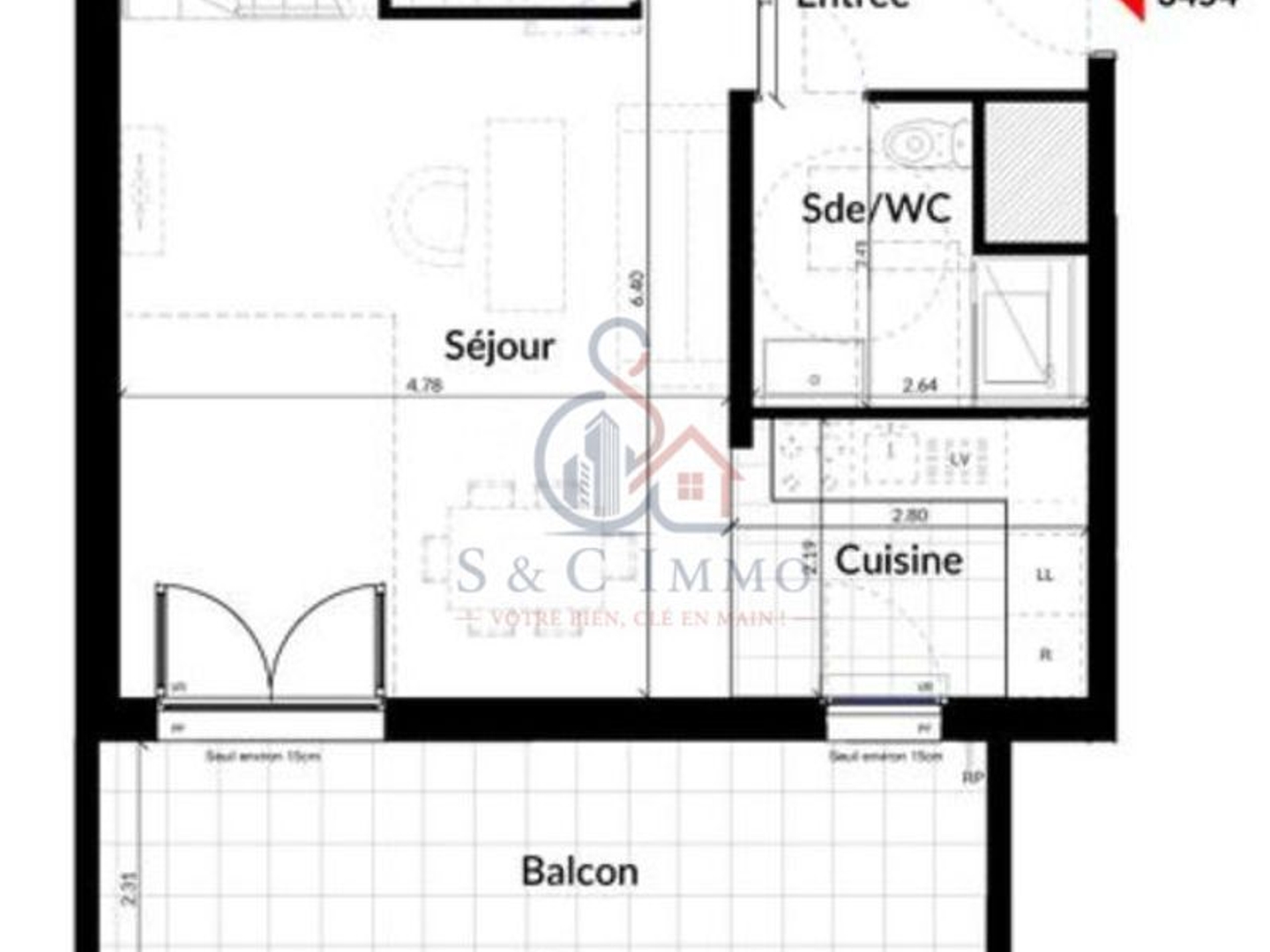 Appartement à vendre - 4 pièces - 88m2 - Colombes (92700)