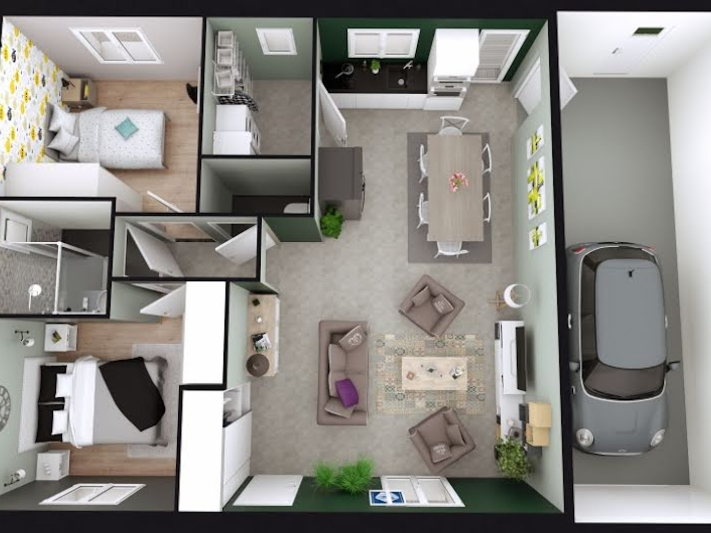 Maison 2 pièces 65 m²