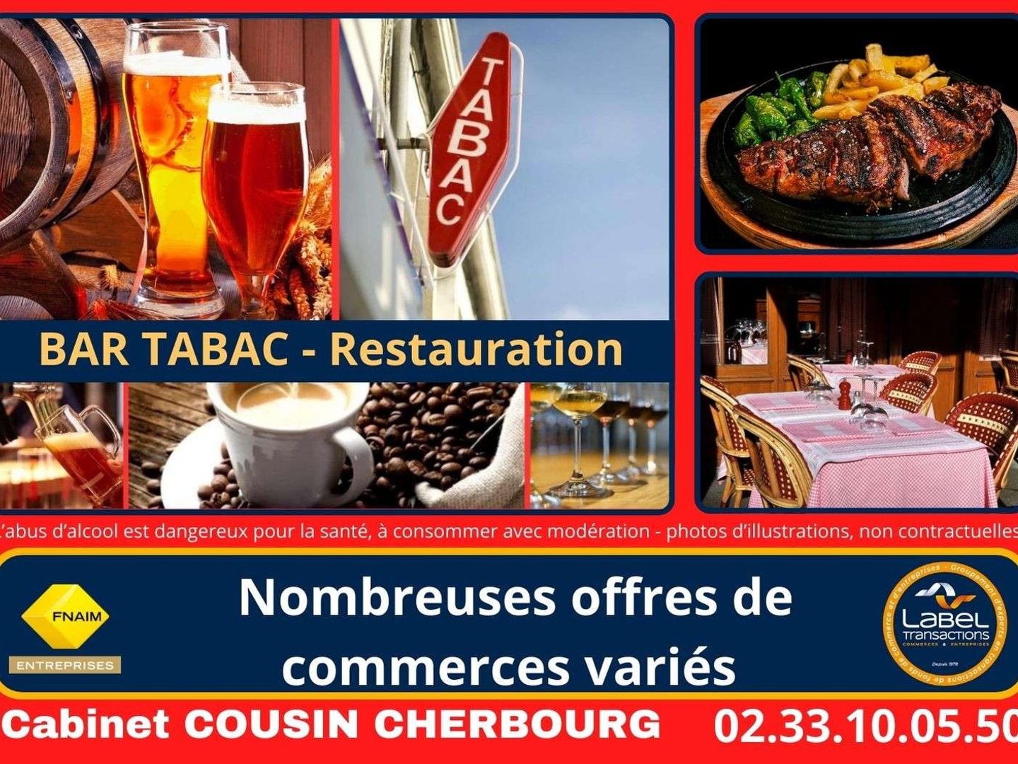 Vente bar tabac restaurant dans le Nord Cotentin