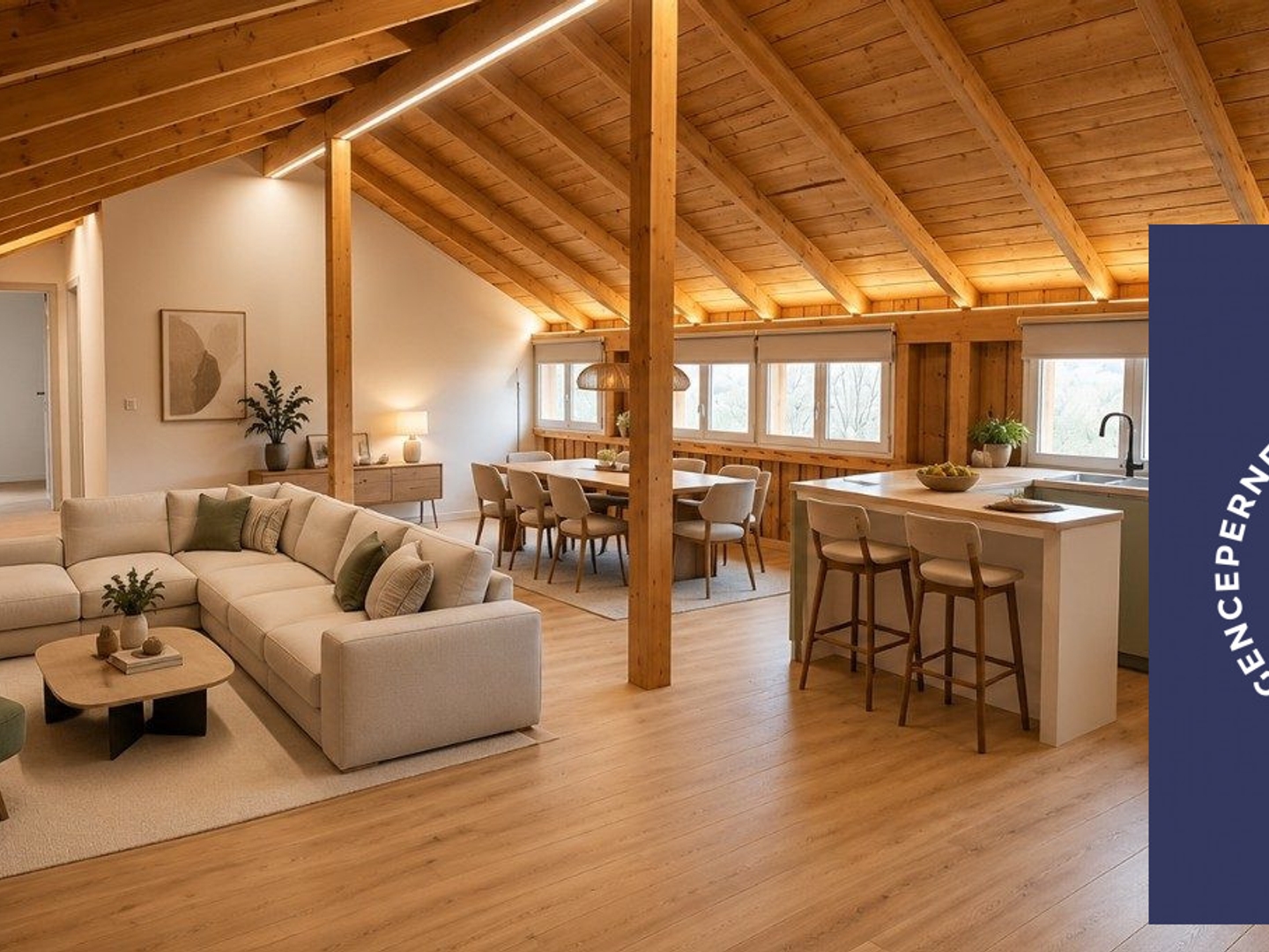 Appartement T3, de charme avec poutres apparentes  Les Fins