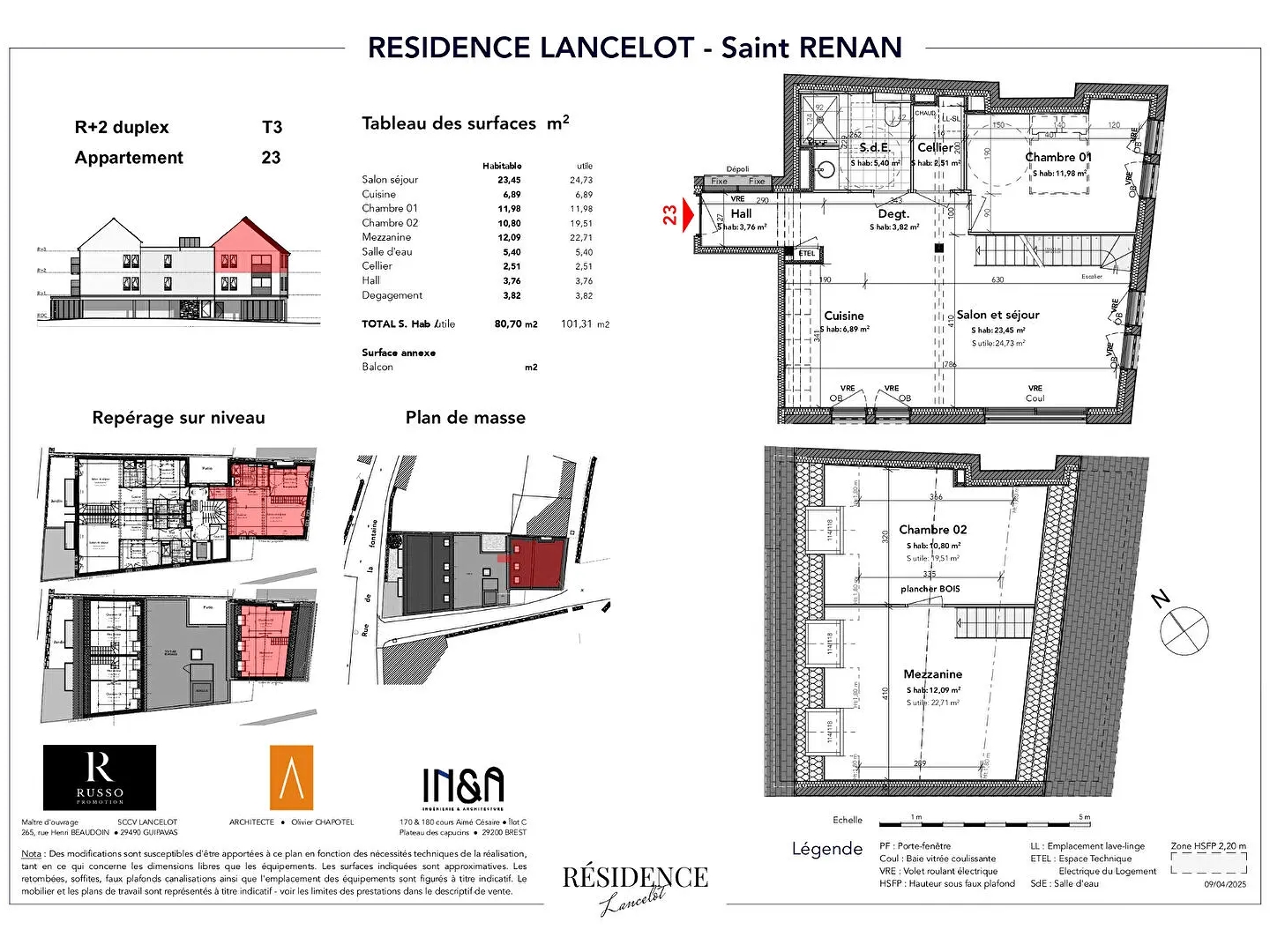 Appartement à vendre - 3 pièces - 81m2 - Saint-Renan (29290)
