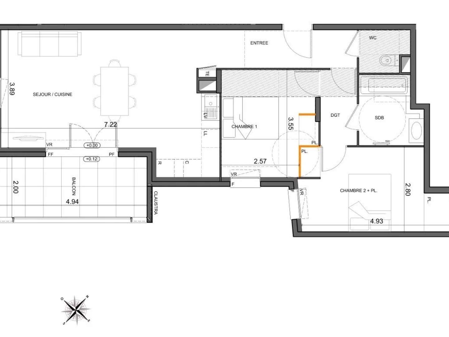 Appartement T3 neuf dans une résidence avec piscine, à deux pas des plages