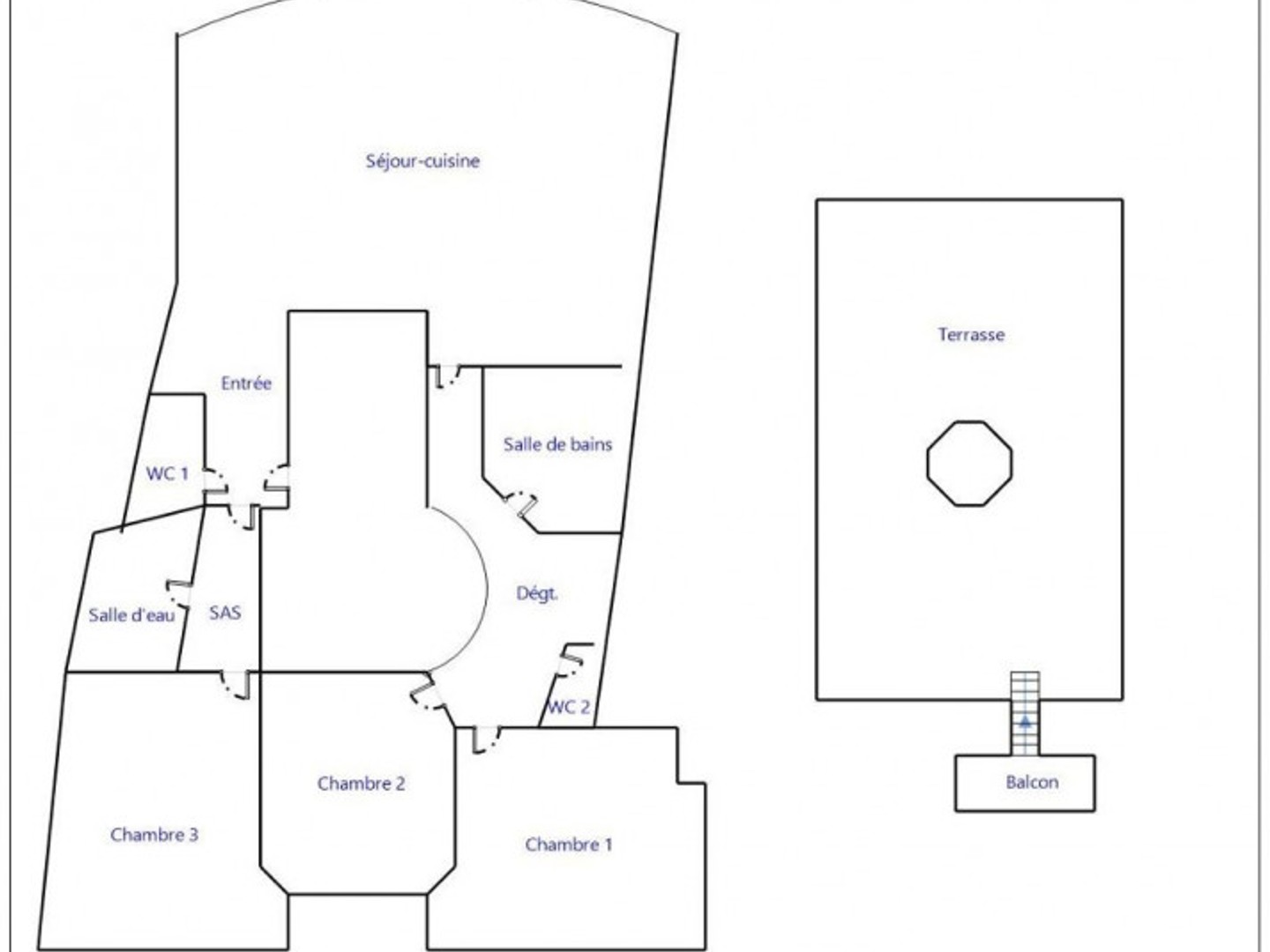 Appartement bourgeois 4 pièces 176 m²