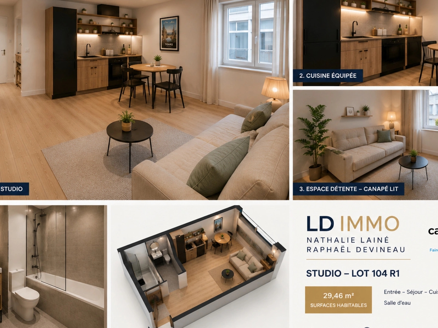 Appartement 1 pièce 29 m²