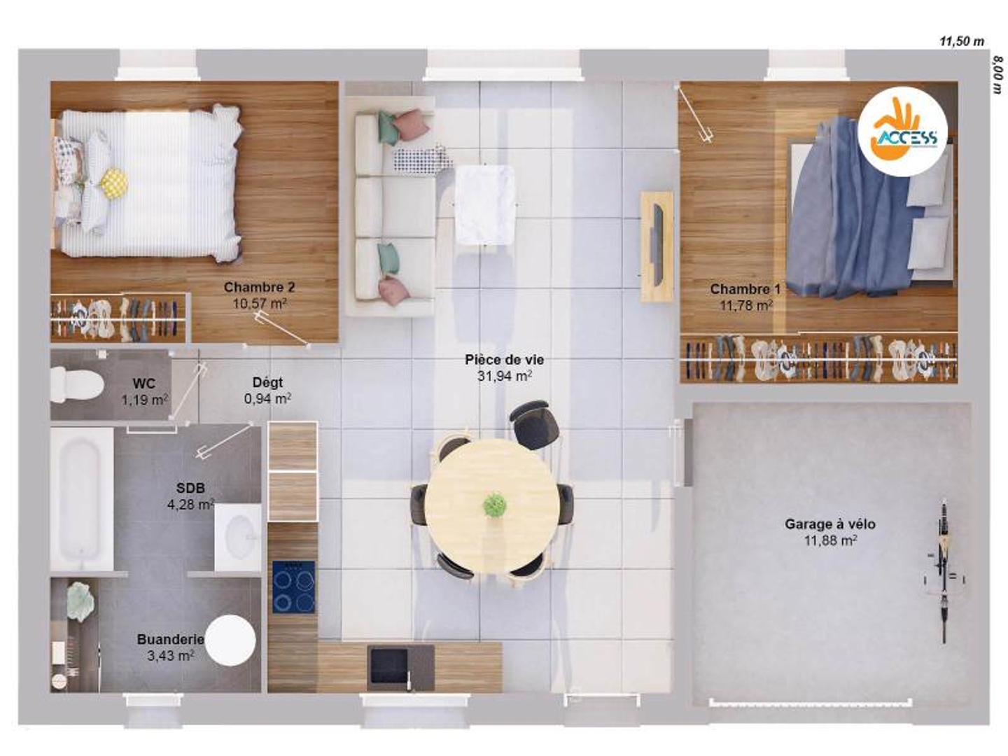 Maison à vendre - 64m2 - Angoulême (16000)
