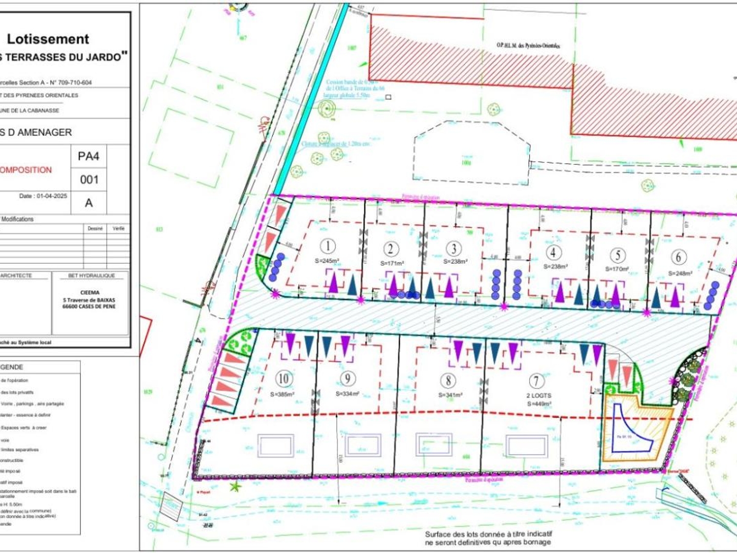 Terrain à vendre - 341m2 - La Cabanasse (66210)