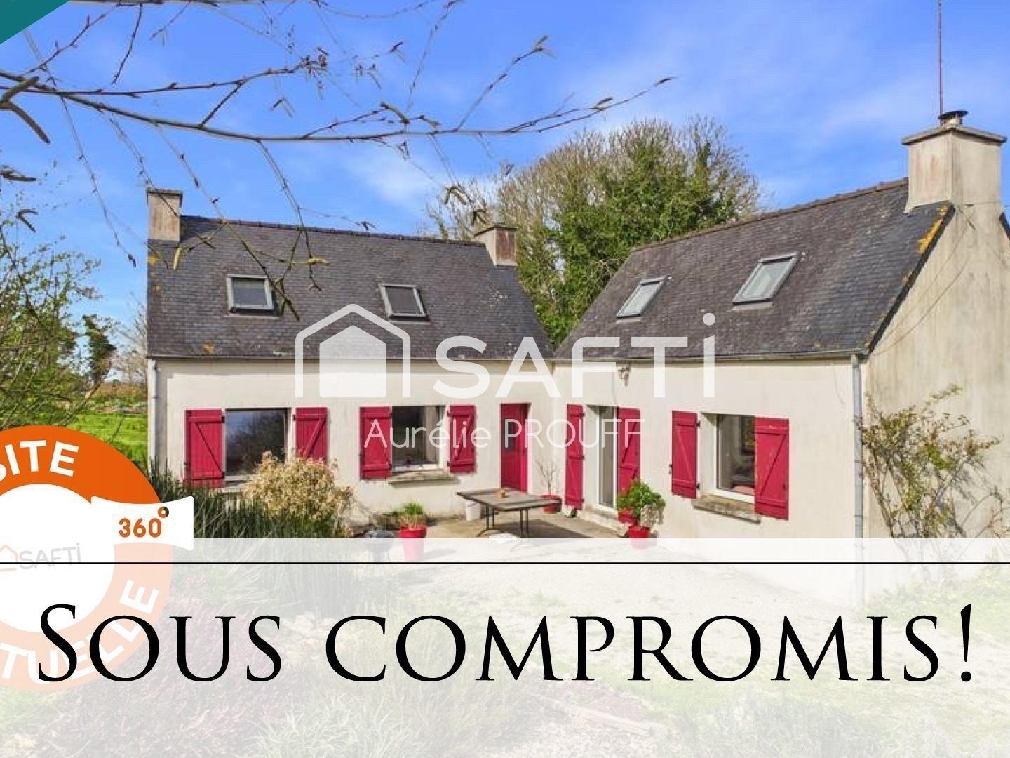 Maison au calme, 1,2 hectares, plain-pied, Pleyber