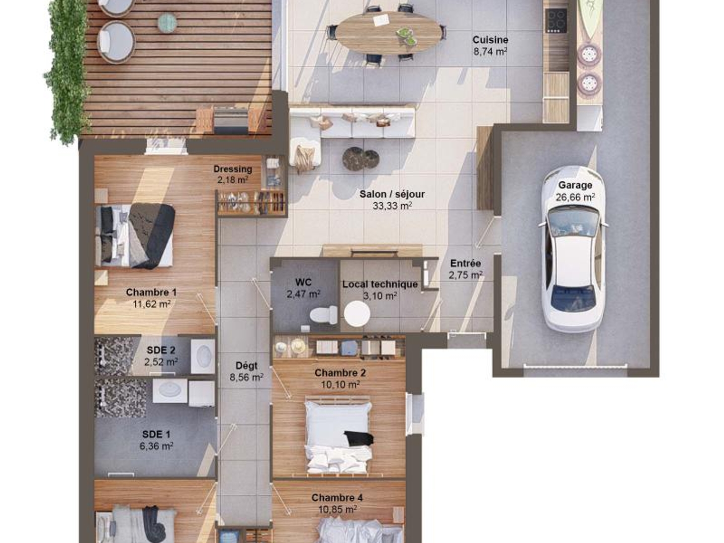 Maison à vendre - 113m2 - Les Villages Vovéens (28150)