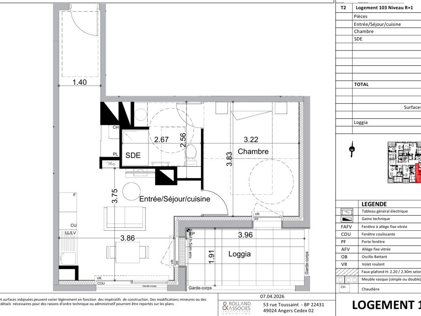 Appartement à vendre - 2 pièces - 41m2 - Angers (49000)