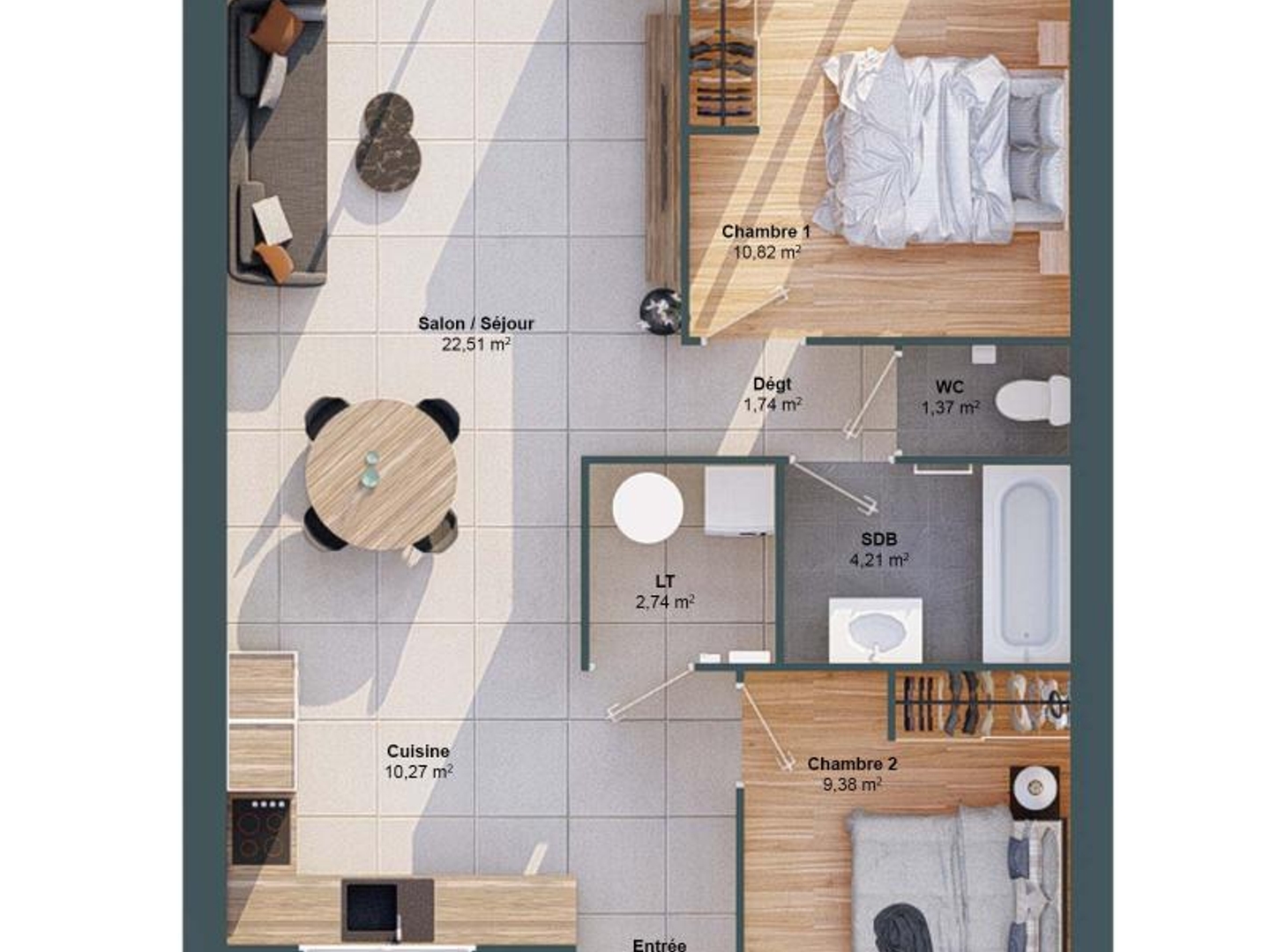 Maison à vendre - 64m2 - Treillières (44119)