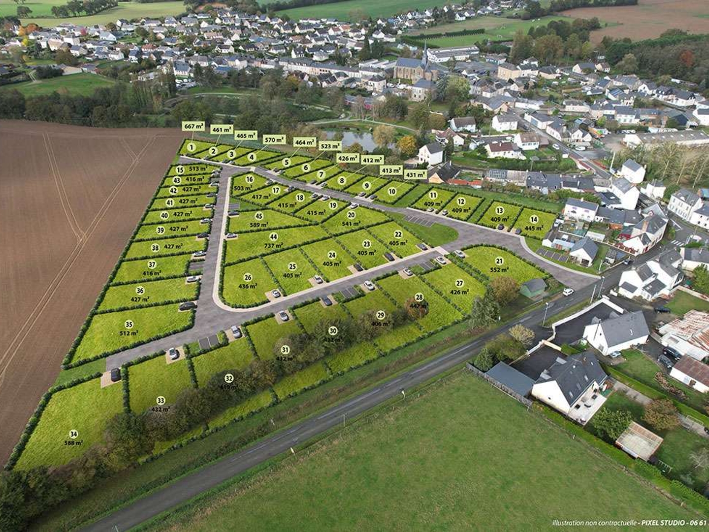 Terrain 387 m²