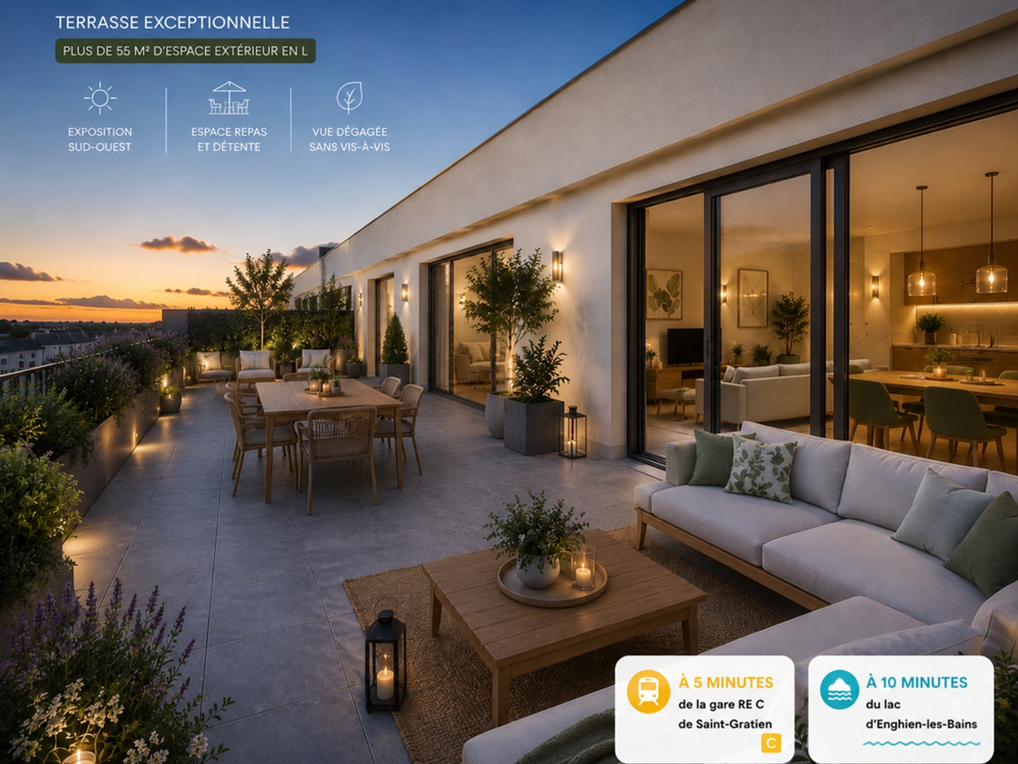 4 PIECES DUPLEX+TERRASSE DERNIER ETAGE A 5 MIN RER C