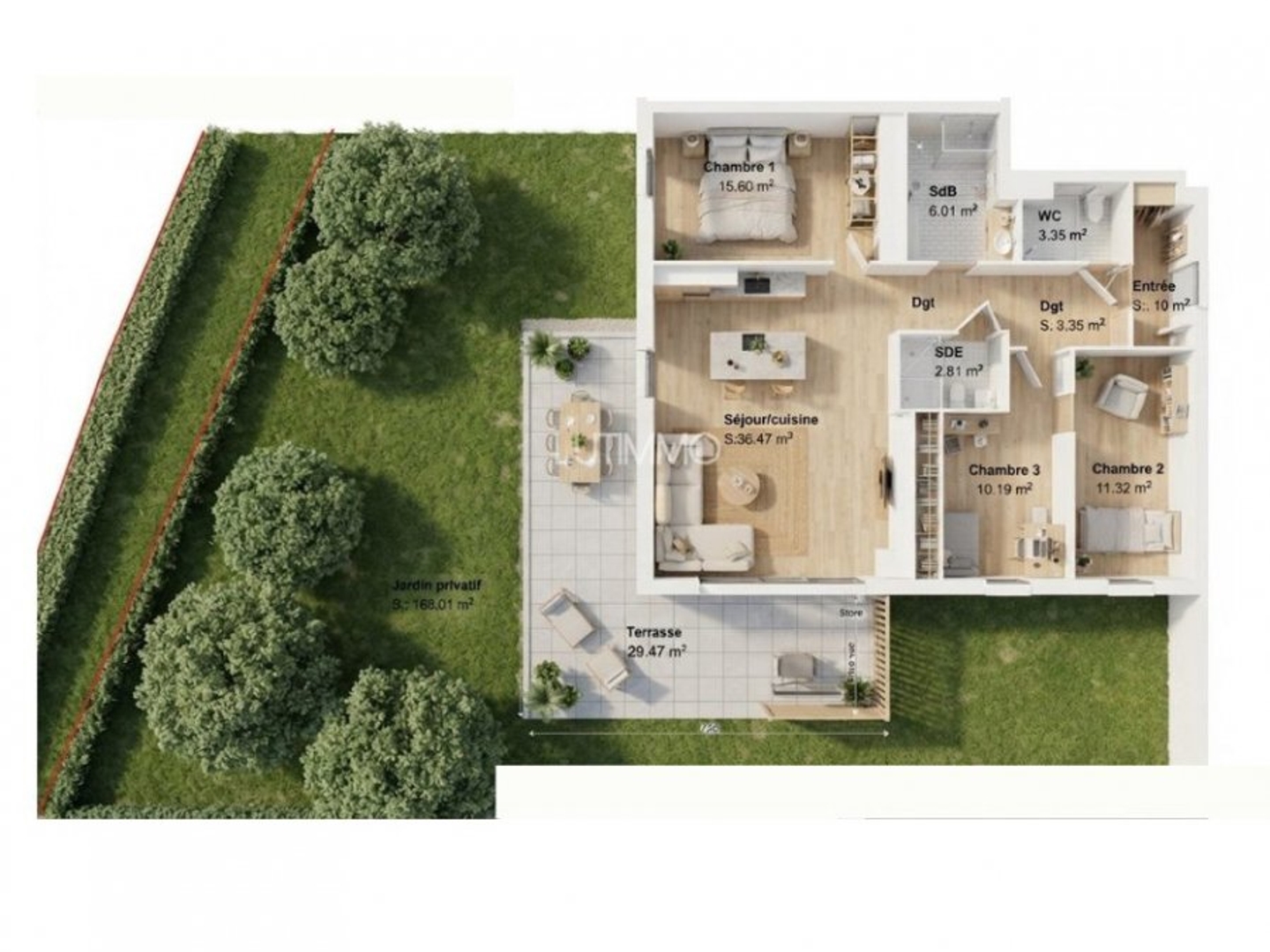 Appartement 4 pièces 94 m²