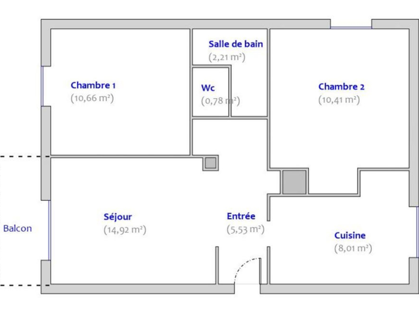 Appartement à vendre - 3 pièces - 53m2 - Saint-Martin-D'hères (38400)