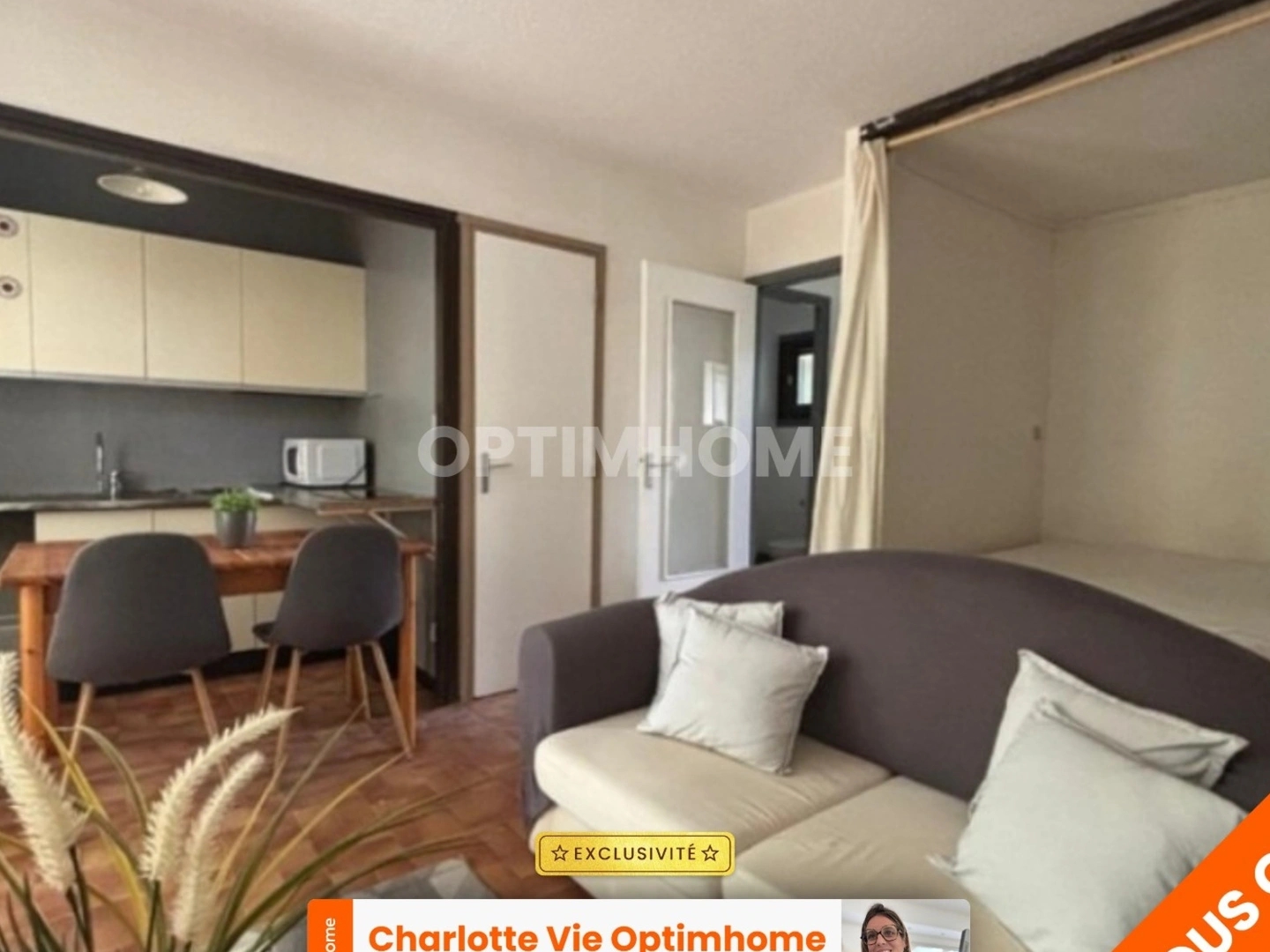 Studio 1 pièce 28 m²