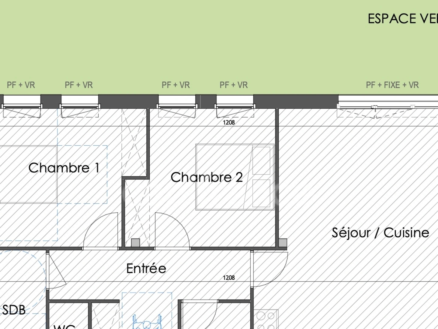 Appartement à vendre - 3 pièces - 75m2 - Wimille (62126)