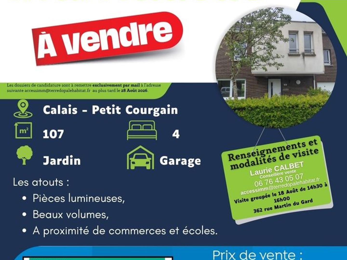 Maison à vendre - 5 pièces - 107m2 - Calais (62100)
