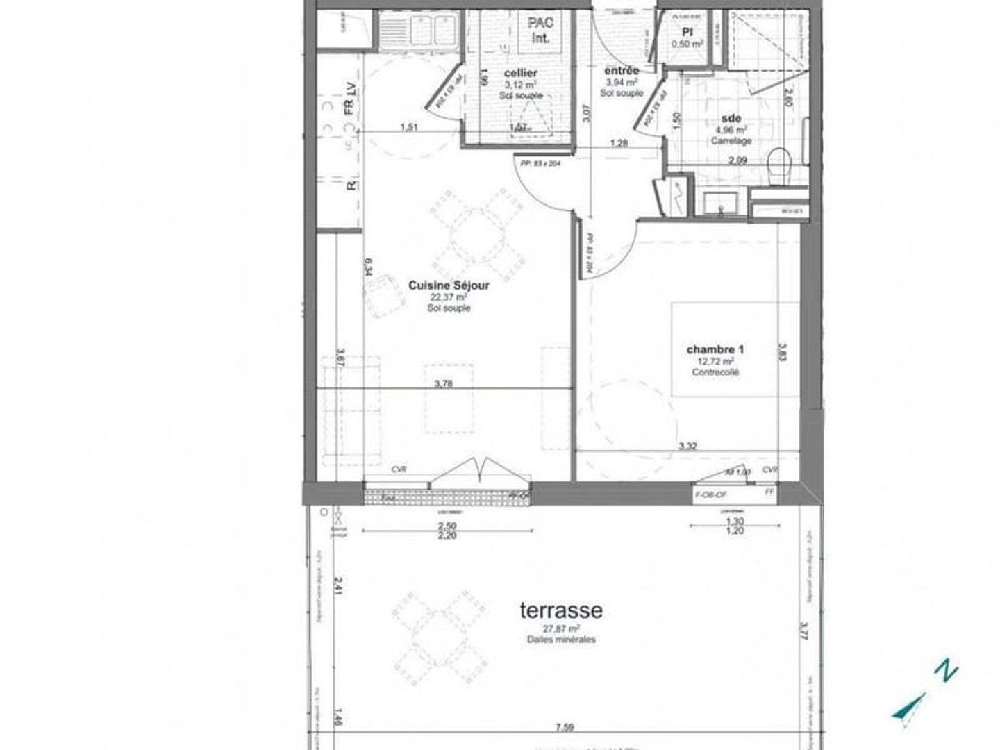 Appartement 2 pièces 48 m²